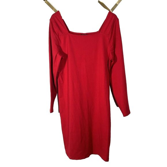 Torrid Mini Foxy Square Neck Bodycon Dress Size 2x Red Date Night Out Sexy Plus - Picture 1 of 6